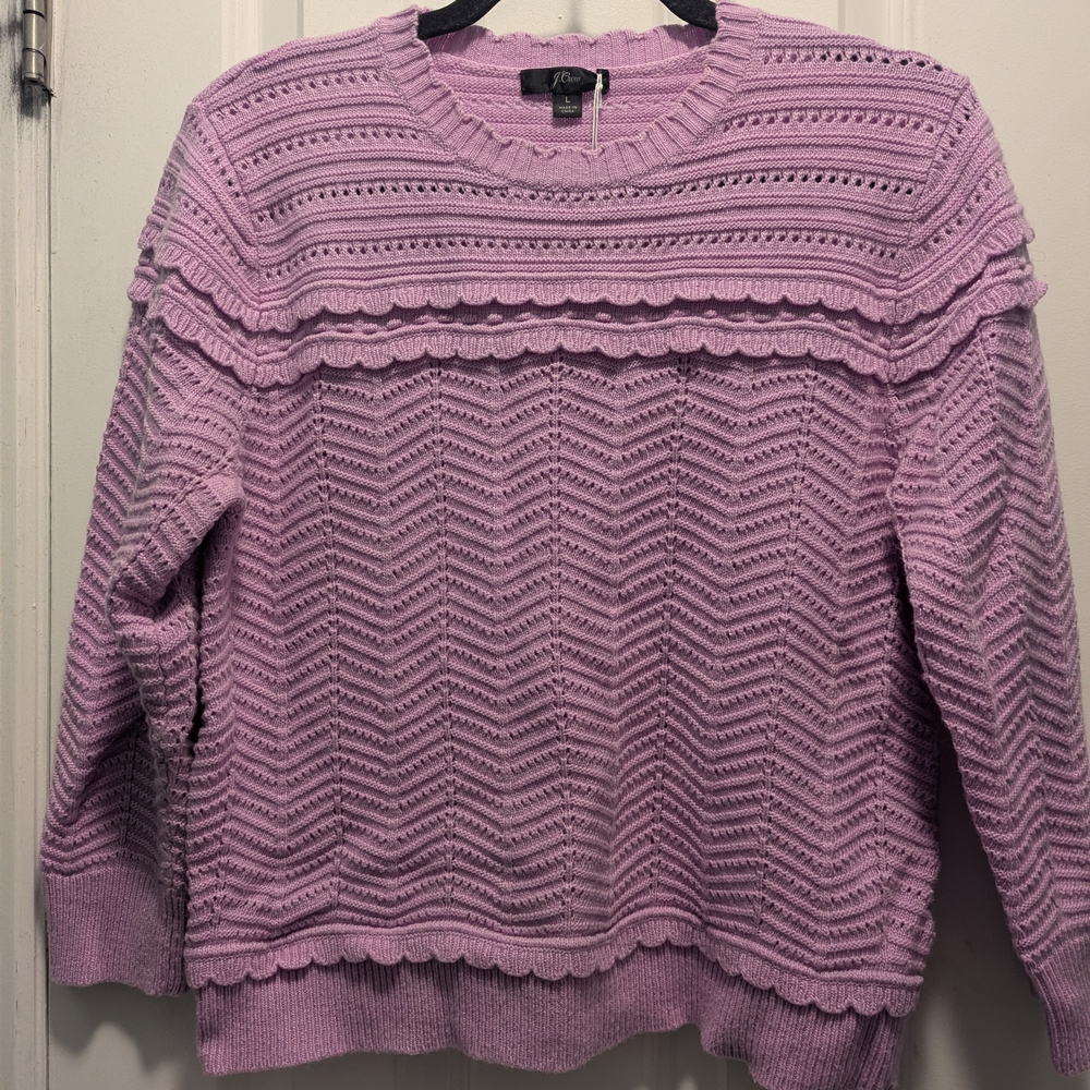 J. Crew Lavender Crew Neck Sweater